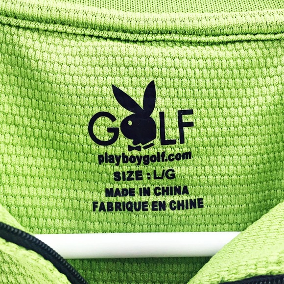 NEW Playboy Golf Polo 1/4 Zip Green Moisture Wicking Quick Dry Breathable LRG - Picture 4 of 4